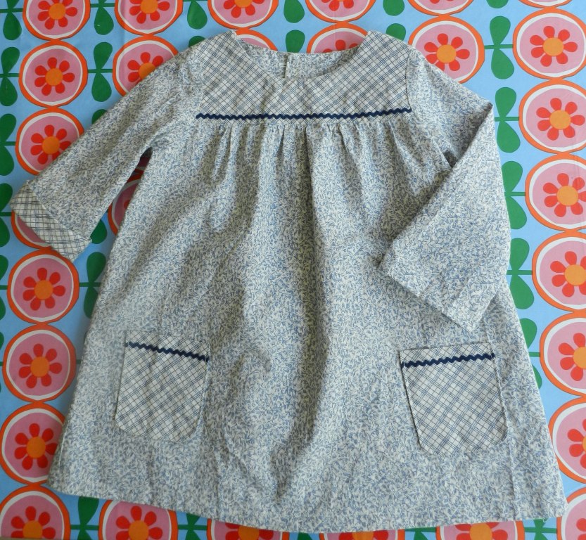 Baby dress in vintage cotton